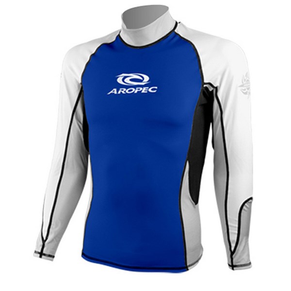 Aropec SS-5K10M-BU Star LS Men's Lycra Long Sleeve Rash Guard (Small)