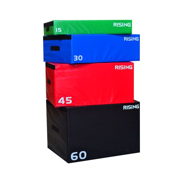 Rising PB005 Plyometric Platform Box Set - 6,12 and 18 inch (Red)